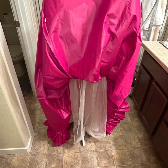 Vintage Victor Costa Size 6 Iridescent Pink Taffeta Ball Gown Dress - Picture 5 of 8